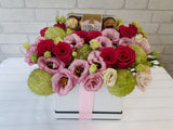 Elegant Rose & Chocolate Flower Box - BK391