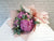 pure seed bq685 pink hydrangeas & eustomas with eucalyptus leaves hand bouquet