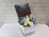 Regal Hydrangeas & Chocolate Flower Box - BK935