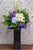 pureseed sy158+ hydrangeas, orchids, gerberas, tuberoses + sympathy stand