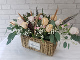 Champagne Rose Flower Basket - BK920