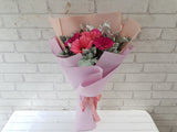 Cute Pink Shade Gerbera Hand Bouquet - BQ578