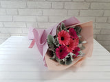 Cute Pink Shade Gerbera Hand Bouquet - BQ578
