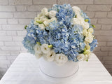 Blue Hydrangea Eustoma Flower Box - BK985