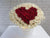 pure seed bk991 heart shaped roses table arrangement with led lights