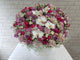 pure seed bk989 roses + orchids + hydrangeas + carnations + baby's breath table arrangement