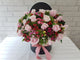 pure seed bk903 20 baby pink roses & sweet williams flower box
