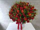 Sparkle Rose Spray & Rose Flower Box - BK986