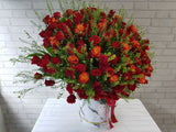 Sparkle Rose Spray & Rose Flower Box - BK986