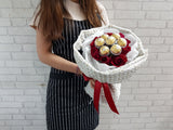 Rose & Indulgent Chocolate Hand Bouquet - BQ698