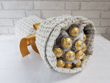 Golden Ferrero Rocher Chocolate Hand Bouquet - BQ694