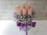 Baby Breath & Rose Flower Box - BK008