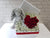 pure seed bk018 heart shaped roses + baby's breath + bunny soft toy flower box