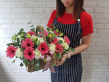 Rustic Flower Basket Arrangement - BK028
