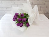 Opulent Purple Tulip Hand Bouquet - BQ708