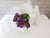 pure seed bq708 10 purple tulips hand bouquet with white wrappers