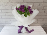Opulent Purple Tulip Hand Bouquet - BQ708