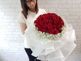 Crimson Fire Flower Bouquet - BQ718