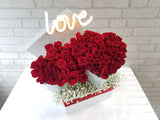 Passionate Love 60 Rose & Baby Breath -BK031