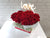 pure seed bk031 love shaped roses & baby breath flower box