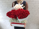 Passionate Love 60 Rose & Baby Breath -BK031
