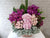 pure seed bk685 20 roses + 20 mokara orchids + 2 hydrangeas + sweet williams flower arrangement
