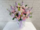 pure seed bk029 roses + carnations + lilies + matthiolas table floral arrangement