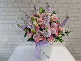 Pristine Rose & Matthiola Flower Box - BK029