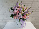Pristine Rose & Matthiola Flower Box - BK029