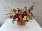 Whispers of Spring Rose Basket- BK056