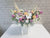 pure seed bk053 roses + carnation spray + matthiolas + phalaenopsis orchids + silver leaves flower box
