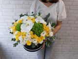 Yellow Rose & Phalaenopsis Box - BK973