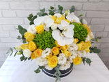 Yellow Rose & Phalaenopsis Box - BK973