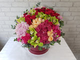 Radiant Cymbidium & Rose Flower Box- BK039