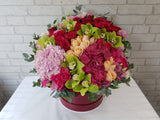 Radiant Cymbidium & Rose Flower Box- BK039