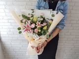 Pink Lily Standing Bouquet - BK042