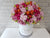 pure seed bk051 pink & orange hued roses + eustomas + hydrangeas + flower box