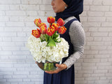2 Tones Tulip in Vase - VS085