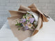 pure seed bq744 + Gerberas, 5 Eustomas, 3 Carnation Spray, 3 Matthiolas and Trachymene flower + hand bouquet