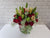 pure seed vs089 + 20 Roses, Lilies and Baby Breath + vase arrangement