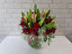 Red Rose & Lily Glass Vase - VS089