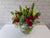 Red Rose & Lily Glass Vase - VS089