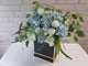 pure seed bk061 + Hydrangeas, Roses, Ping Pong flower and Silver Dollar leaves + flower box