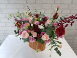Wild Rose Flower Basket - BK063