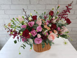 Wild Rose Flower Basket - BK063