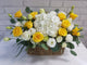 pure seed bk064 +  Mixture of Hydrangeas, Roses and Eustomas + flower basket