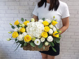 Sunlit Serenade Flower Basket - BK064