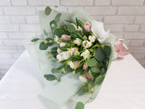 Pink & White Tulip Hand Bouquet - BQ751