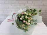 Pink & White Tulip Hand Bouquet - BQ751