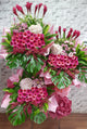 pure seed op207 + Hydrangeas, Gerberas, Eustomas, Orchids, Ginger Flower and Leaves + opening stand